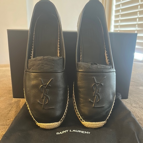 Saint Laurent Black Espadrilles - Picture 1 of 9